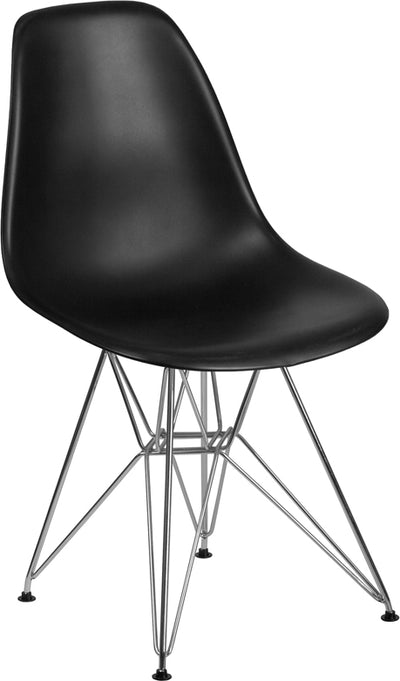 Black Plastic/chrome Chair