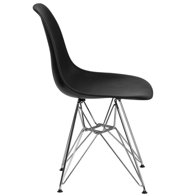 Black Plastic/chrome Chair