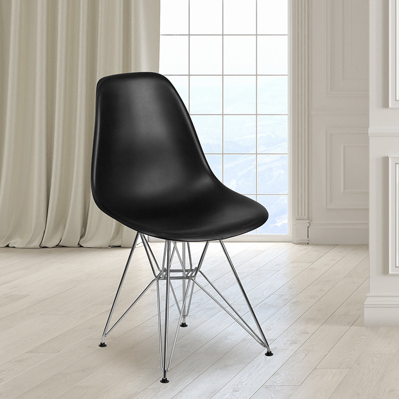 Black Plastic/chrome Chair
