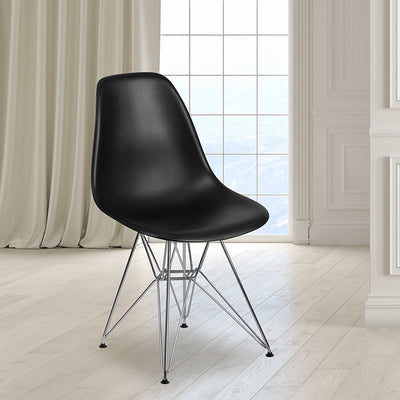 Black Plastic/chrome Chair