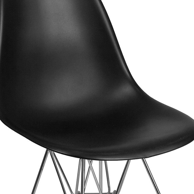 Black Plastic/chrome Chair