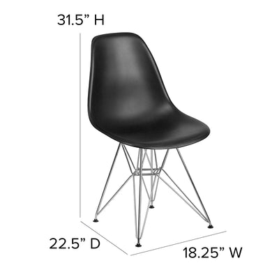 Black Plastic/chrome Chair