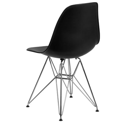 Black Plastic/chrome Chair