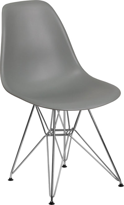 Gray Plastic/chrome Chair