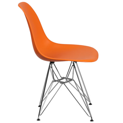 Orange Plastic/chrome Chair