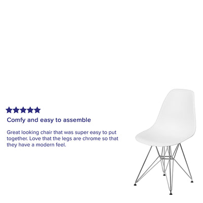 White Plastic/chrome Chair