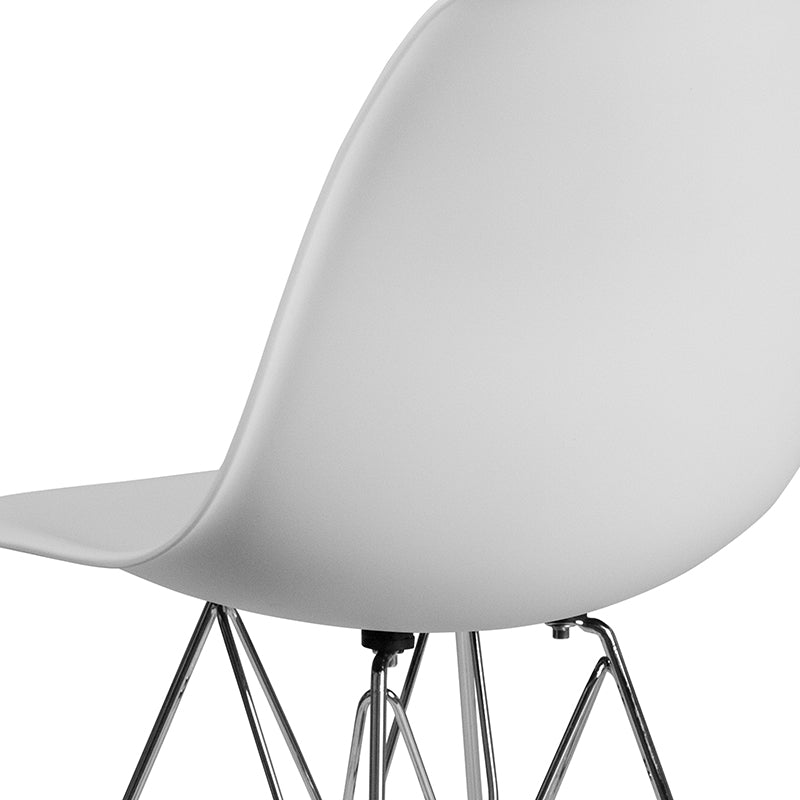 White Plastic/chrome Chair