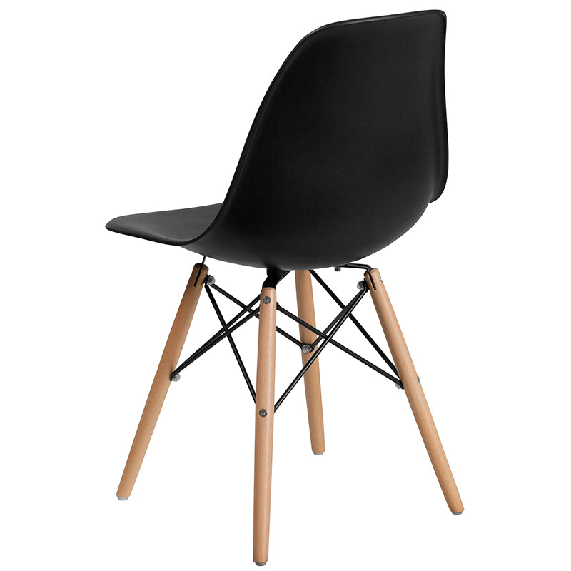 Black Plastic/wood Chair