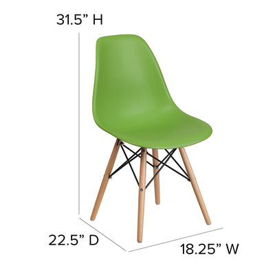 Green Plastic/wood Chair