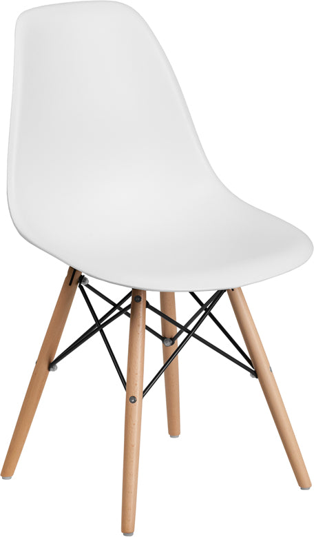 White Plastic/wood Chair