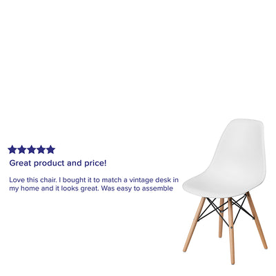 White Plastic/wood Chair