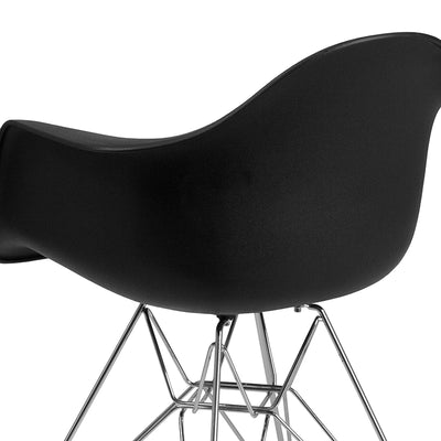 Black Plastic/chrome Chair