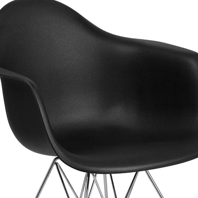Black Plastic/chrome Chair
