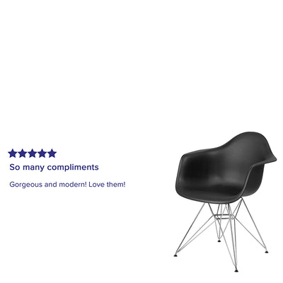 Black Plastic/chrome Chair