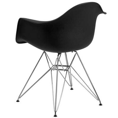 Black Plastic/chrome Chair