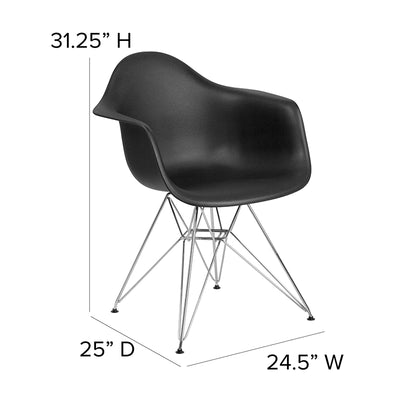 Black Plastic/chrome Chair