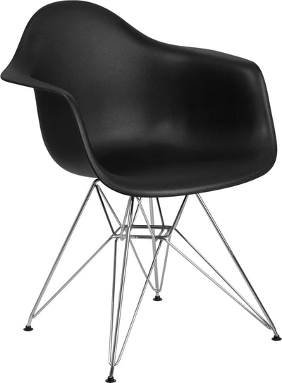 Black Plastic/chrome Chair