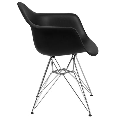 Black Plastic/chrome Chair