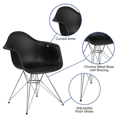 Black Plastic/chrome Chair