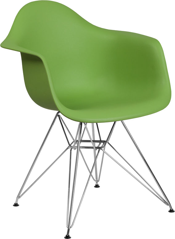 Green Plastic/chrome Chair
