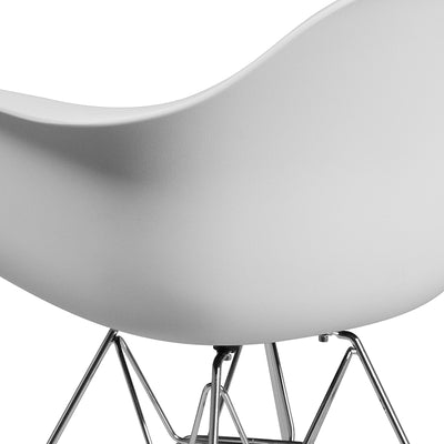 White Plastic/chrome Chair