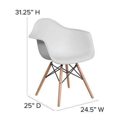 White Plastic/wood Chair