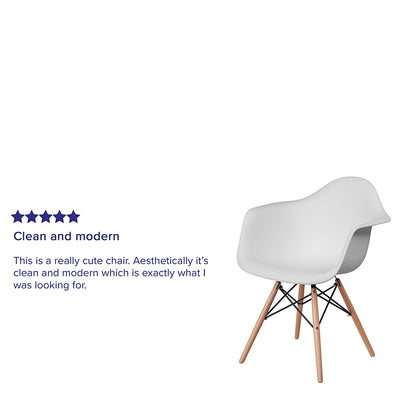 White Plastic/wood Chair