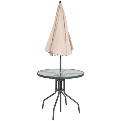 6pc Brown Patio Set & Umbrella
