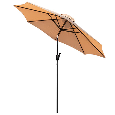 Tan 9 Ft Round Patio Umbrella