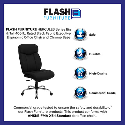 Black 400lb High Back Chair
