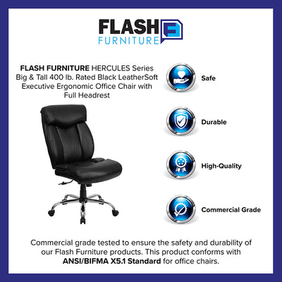 Black 400lb High Back Chair