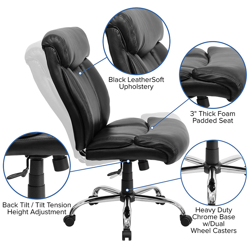 Black 400lb High Back Chair