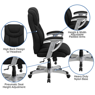 Black 400lb High Back Chair
