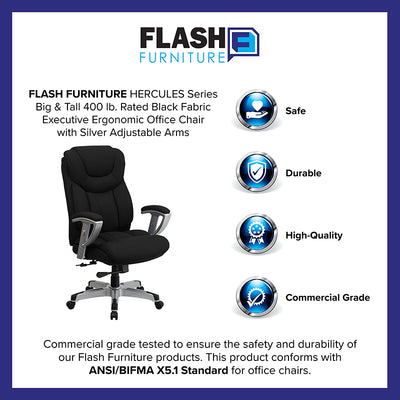 Black 400lb High Back Chair