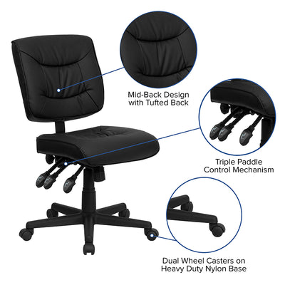 Black Mid-back Task Chair