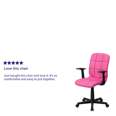 Pink Mid-back Task Chair