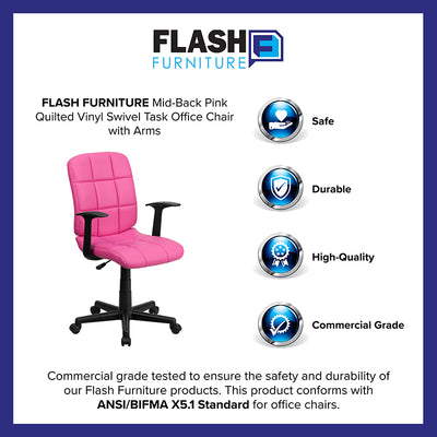Pink Mid-back Task Chair