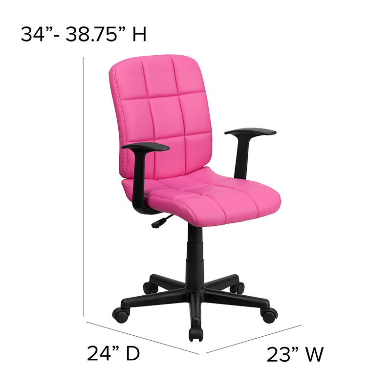 Pink Mid-back Task Chair