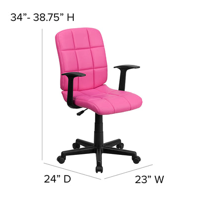 Pink Mid-back Task Chair