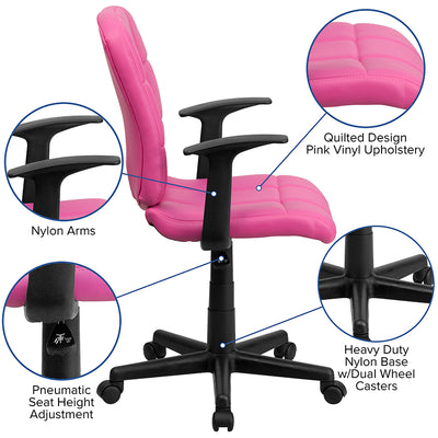 Pink Mid-back Task Chair