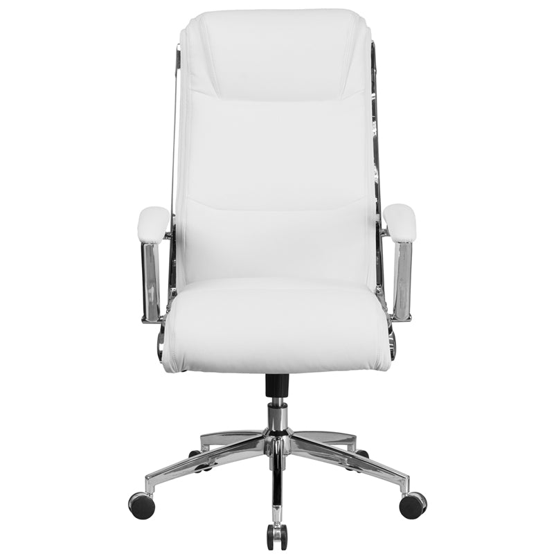 White High Back Leather Chair