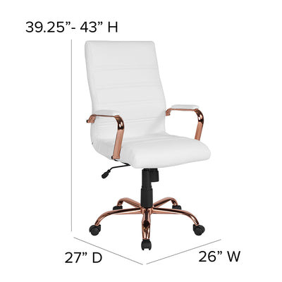 White High Back Leather Chair