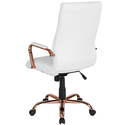 White High Back Leather Chair