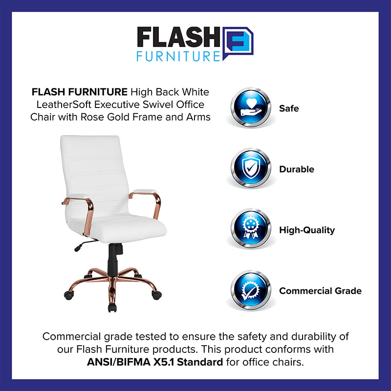 White High Back Leather Chair