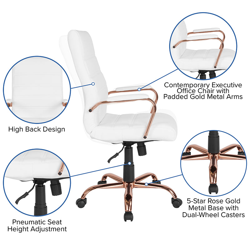 White High Back Leather Chair