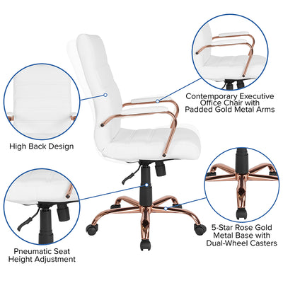 White High Back Leather Chair