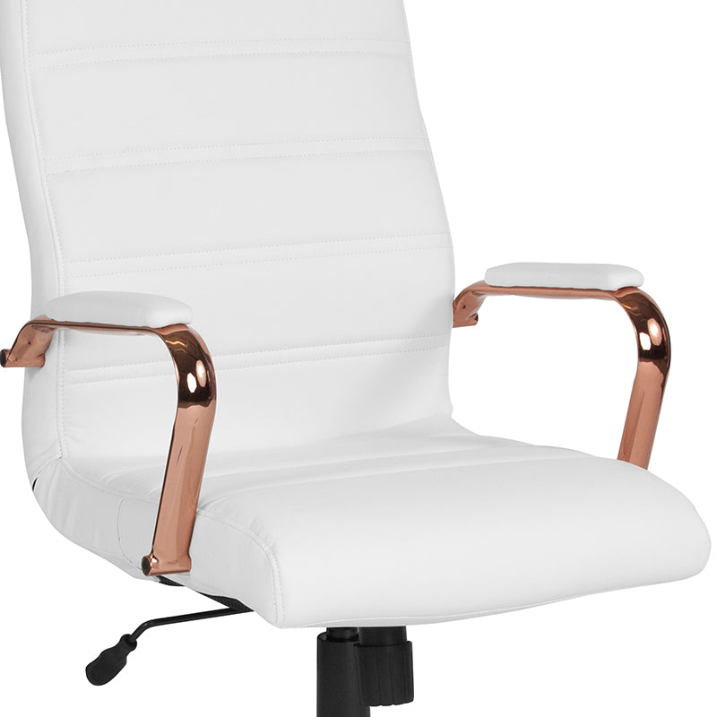 White High Back Leather Chair