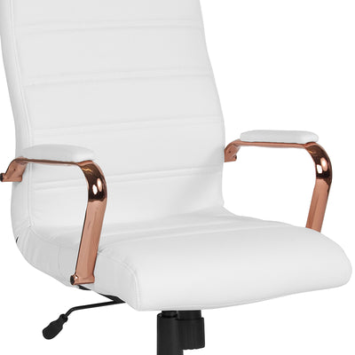 White High Back Leather Chair