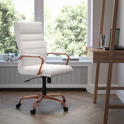 White High Back Leather Chair