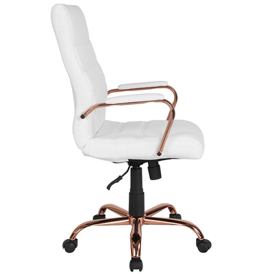 White High Back Leather Chair